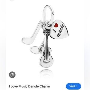 I Love Music Dangle Pandora Charm